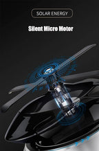 Solar Helicopter Air Freshener - Rotating Car Aroma Diffuser (Gold)